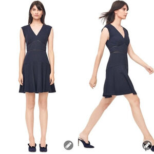 Rebecca Taylor Navy Blue Taylor Dress Size 10 Fit & Flare 7439